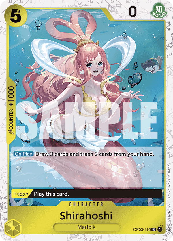Shirahoshi (Character) (OP03-116) (PRB01 Reprint) (UC) (Jolly Roger Stamp)