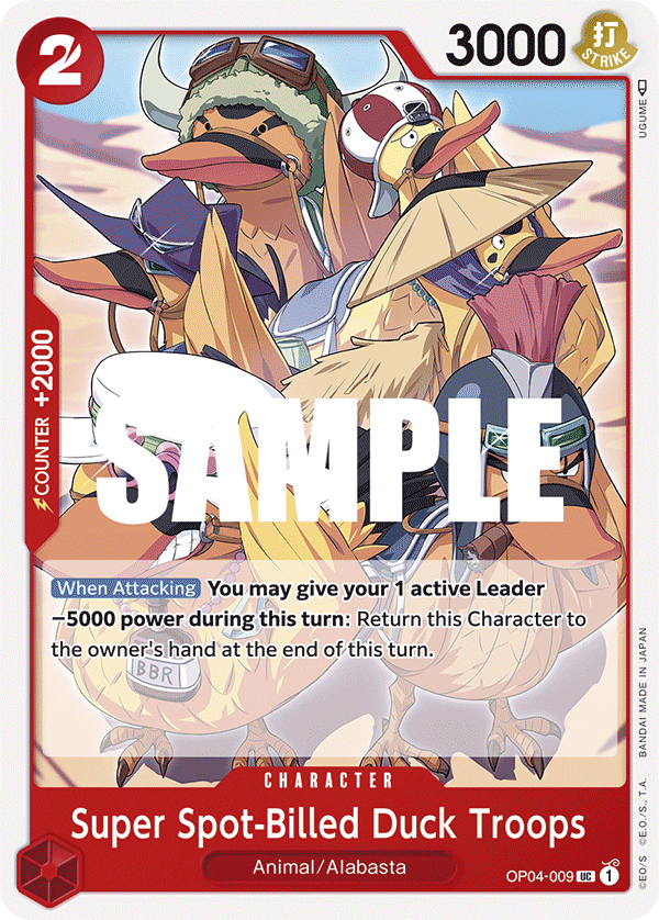 Super Spot-Billed Duck Troops (Character) (OP04-009)