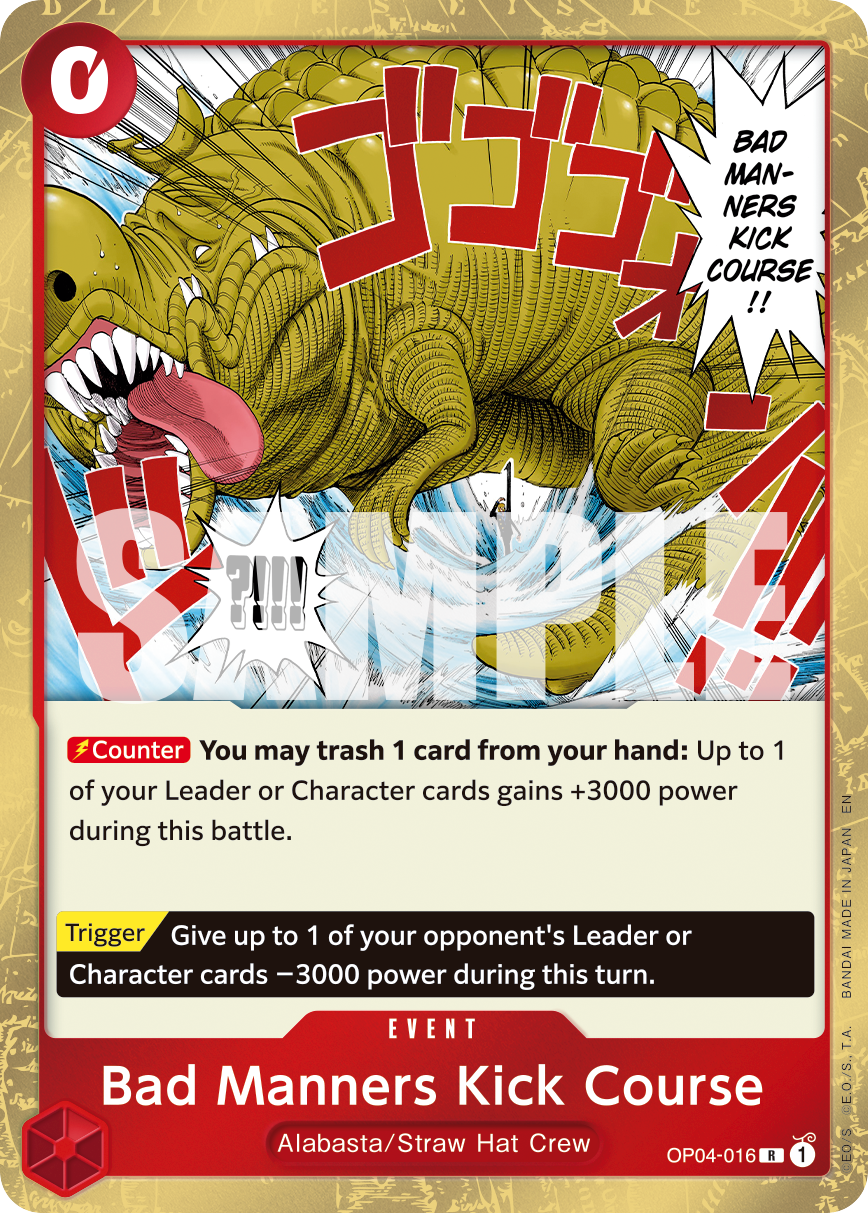 Bad Manners Kick Course (Event) (OP04-016) (R) (FOIL) (PRB02)