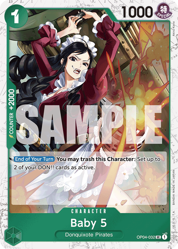Baby 5 (Character) (OP04-032) (PRB01 Reprint) (UC) (Jolly Roger Stamp)