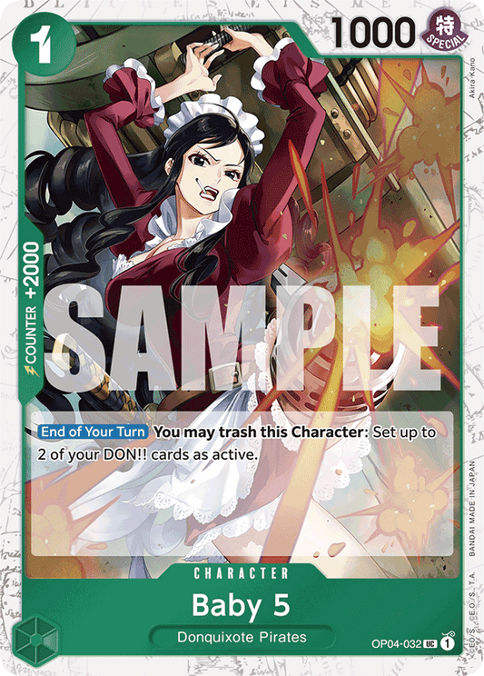 Baby 5 (Character) (OP04-032) (PRB01 Reprint) (UC) (Jolly Roger Stamp)
