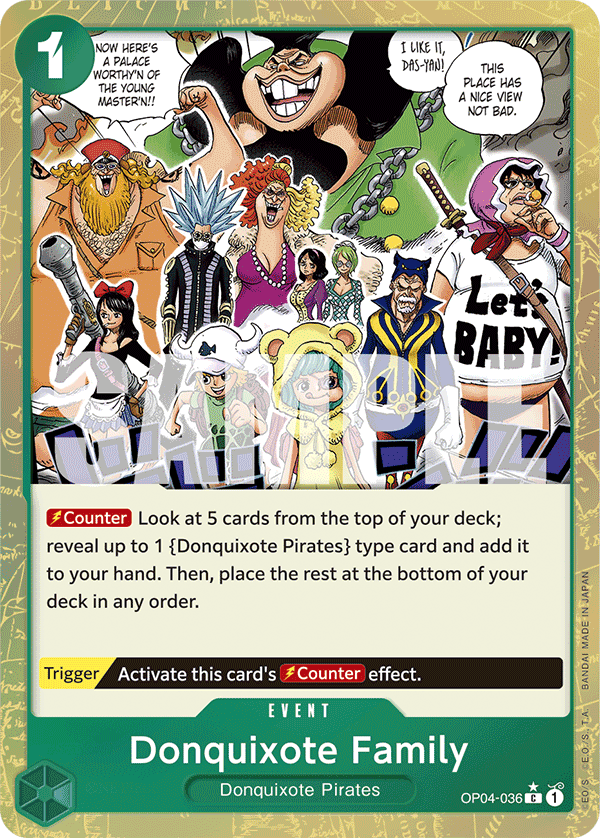 Donquixote Family (Character) (OP04-036) (PRB01 Reprint) (C) (Textured Foil)