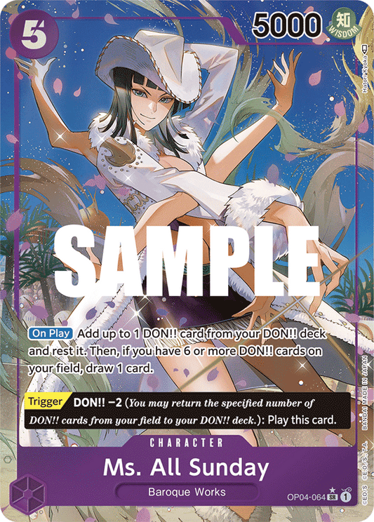 Ms. All Sunday (Character) (OP04-064) (SR) (Alternate Art)