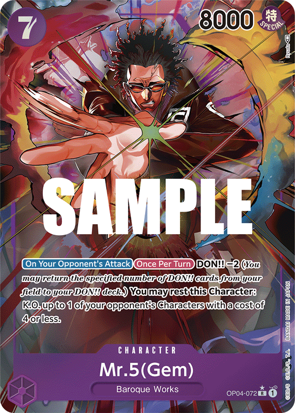 Mr.5(Gem) (Character) (OP04-072) (Alternate Art)