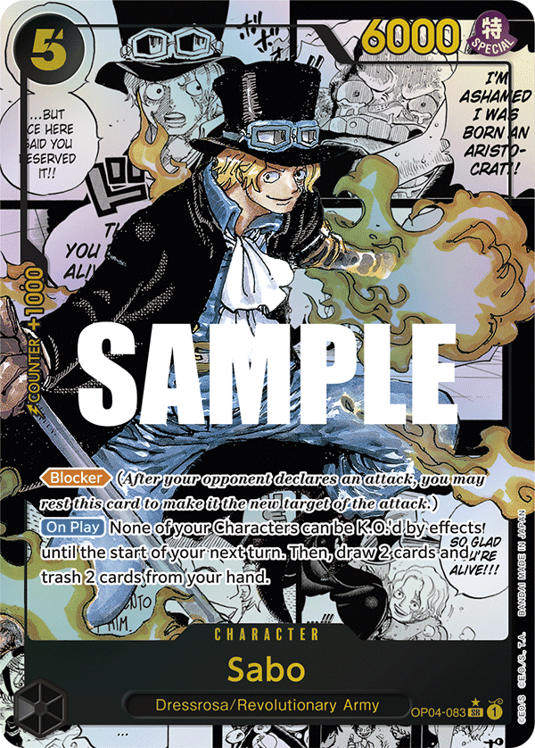 Sabo (Charcter) (OP04-083) (SR) (Alternate Art) (Manga Rare)