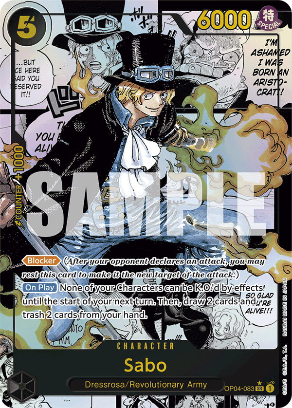 Sabo (Character) (OP04-083) (PRB01 Reprint) (SR) (Manga Parallel)