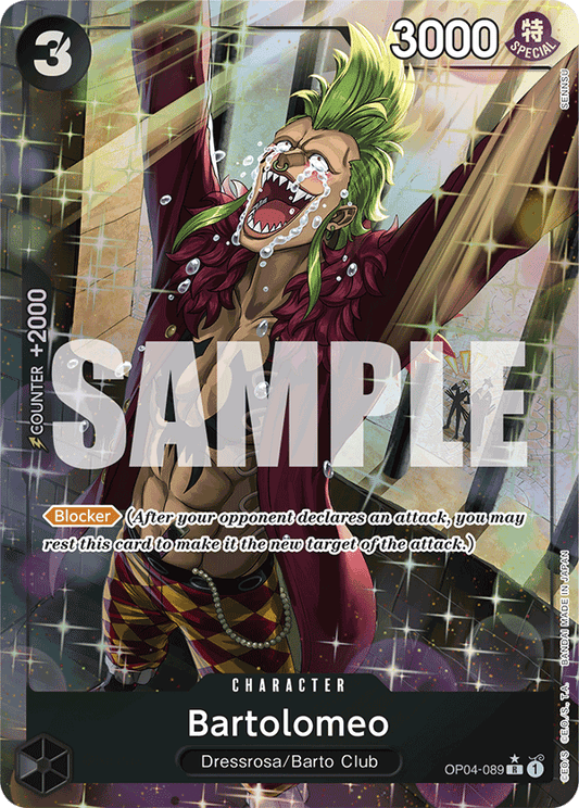 Bartolomeo (Character) (OP04-089) (PRB01 Reprint) (R) (Alternate Art)