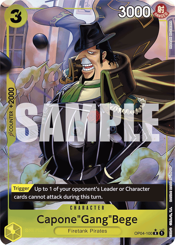 Capone Gang Bege (Character) (OP04-100) (PRB01 Reprint) (R) (Full Art)