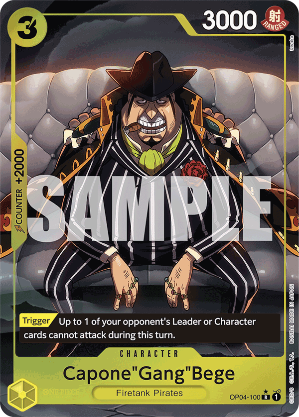 Capone Gang Bege (Character) (OP04-100) (PRB01 Reprint) (R) (Alternate Art)