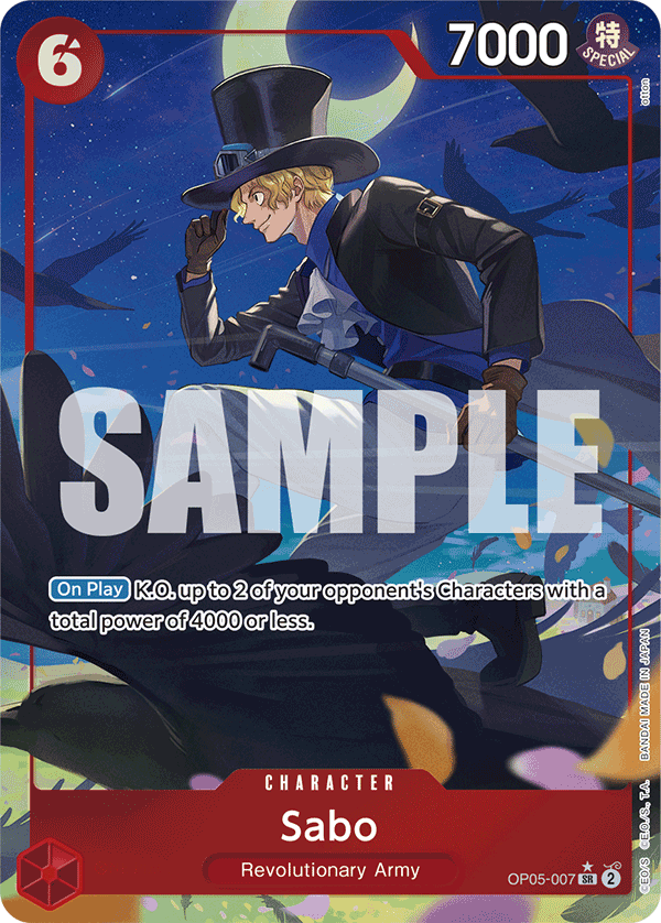 Sabo (Character) (OP05-007) (PRB01 Reprint) (SR) (Alternate Art)