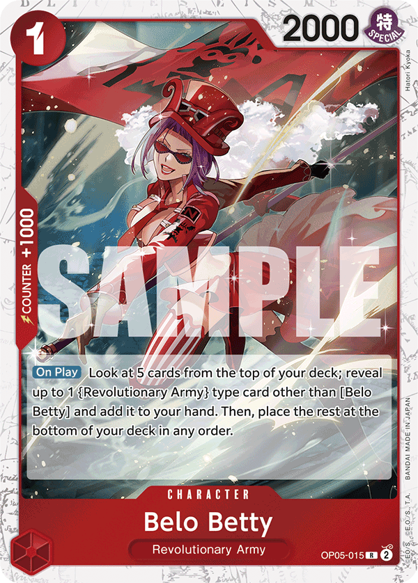 Belo Betty (Character) (OP05-015) (PRB01 Reprint) (R) (Jolly Roger Stamp)