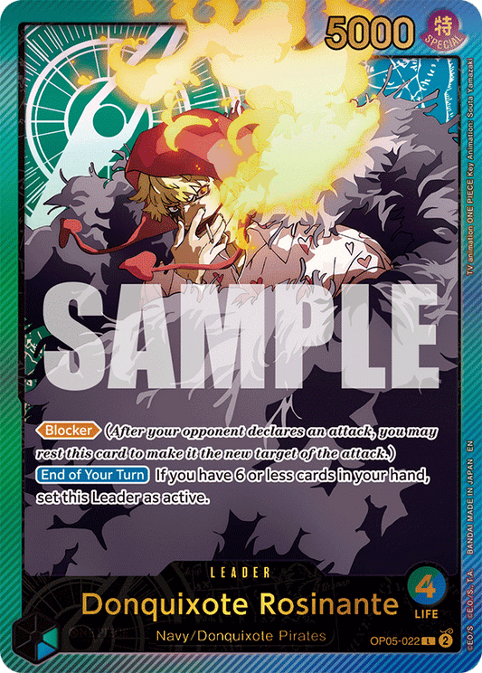Donquixote Rosinante (Leader) (OP05-022) (Alternate Art) (GOLD)