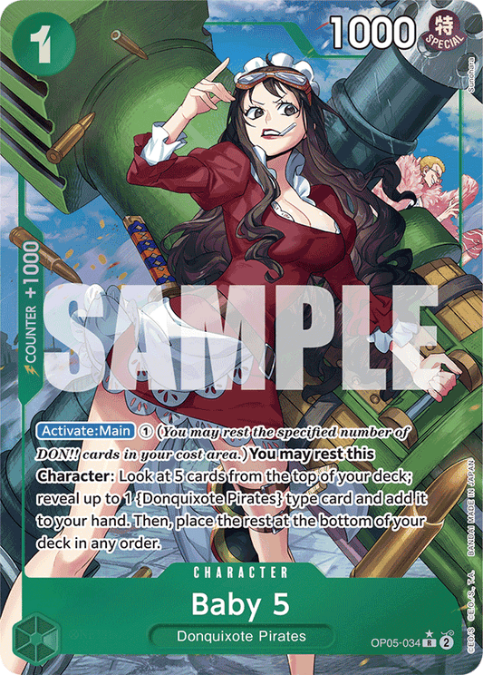 Baby 5 (Character) (OP05-034) (PRB01 Reprint) (R) (Alternate Art)