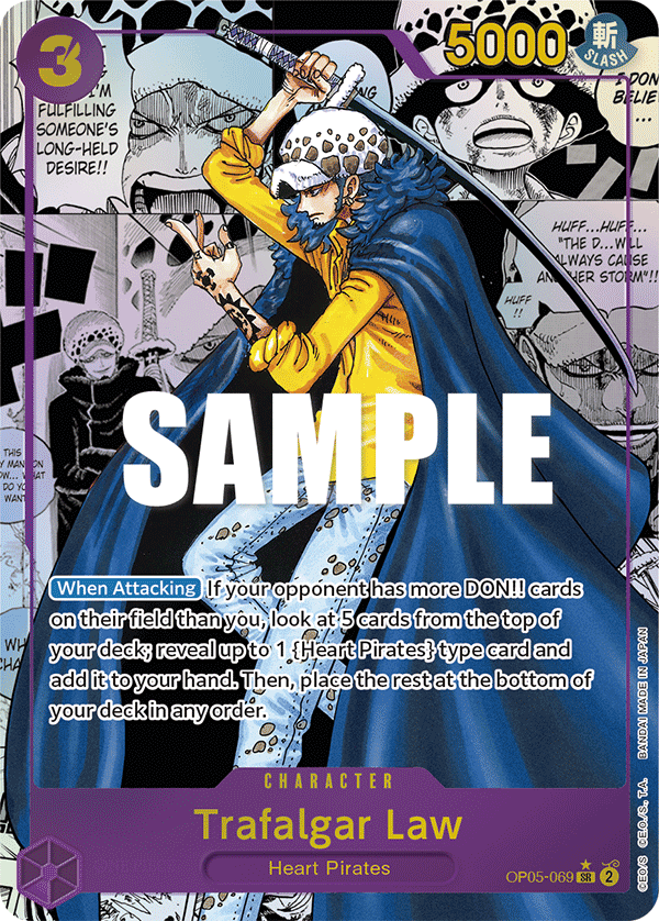 Trafalgar Law (Character) (OP05-069) (SR) (Alternate Art) (Manga Rare)