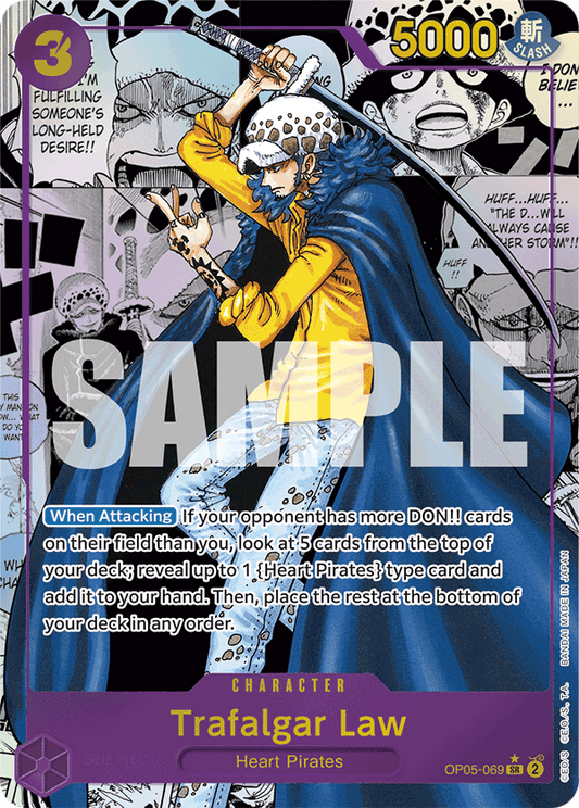 Trafalgar Law (Character) (OP05-069) (PRB01 Reprint) (SR) (Manga Parallel)
