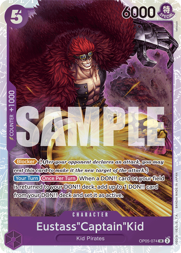 Eustass Captain Kid (Character) (OP05-074) (PRB01 Reprint) (SR)