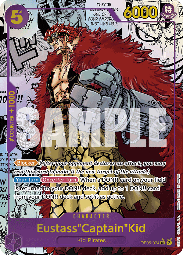 Eustass Captain Kid (Character) (OP05-074) (PRB01 Reprint) (SR) (Manga Parallel)
