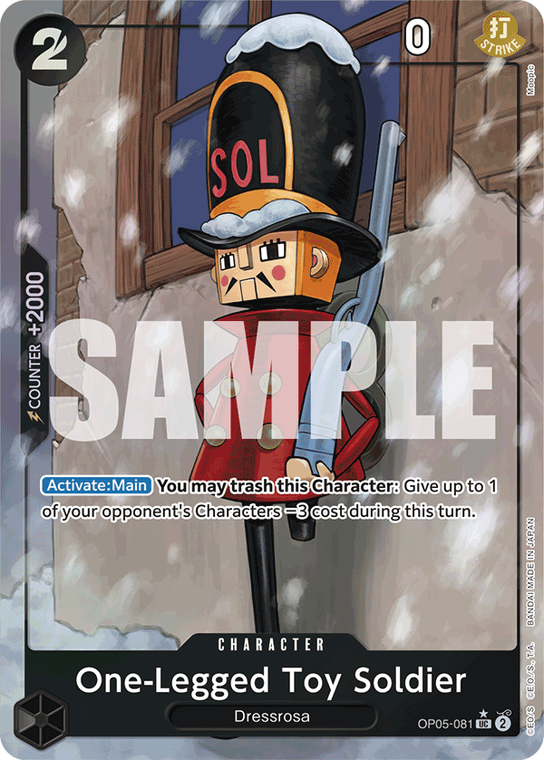 One-Legged Toy Soldier (Character) (OP05-081) (PRB01 Reprint) (UC) (Full Art)