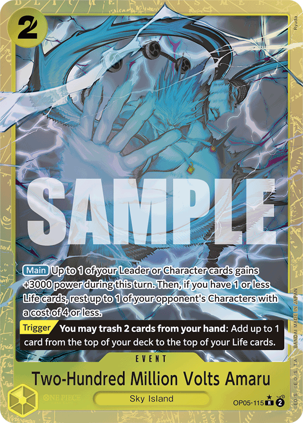 Two-Hundred Million Volts Amaru (Event) (OP05-115) (PRB01 Reprint) (R) (Alternate Art)