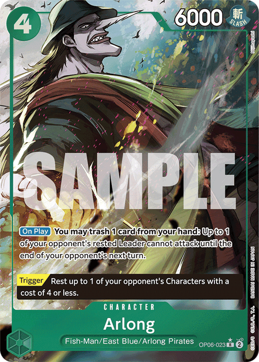 Arlong (Character) (OP06-023) (PRB01 Reprint) (UC) (Full Art)