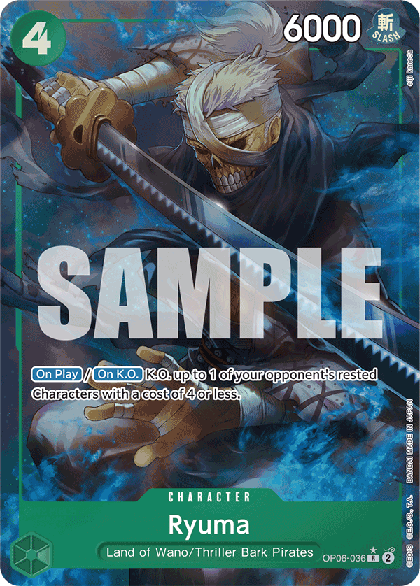Ryuma (Character) (OP06-036) (PRB01 Reprint) (R) (Full Art)