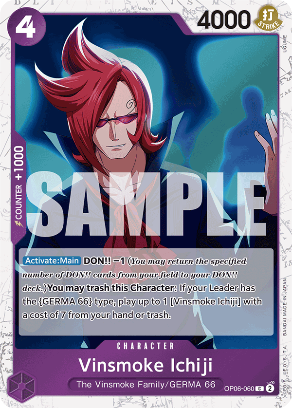 Vinsmoke Ichiji (Character) (OP06-060) (PRB01 Reprint) (C) (Jolly Roger Stamp)