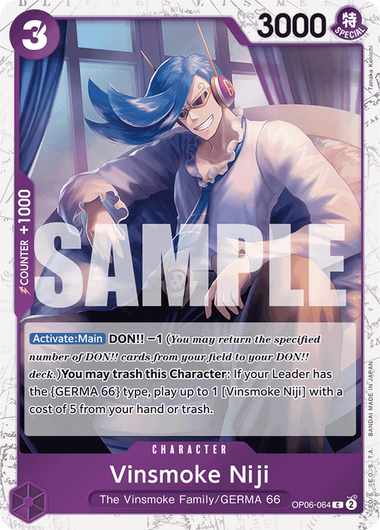 Vinsmoke Niji (Character) (OP06-064) (PRB01 Reprint) (C) (Jolly Roger Stamp)