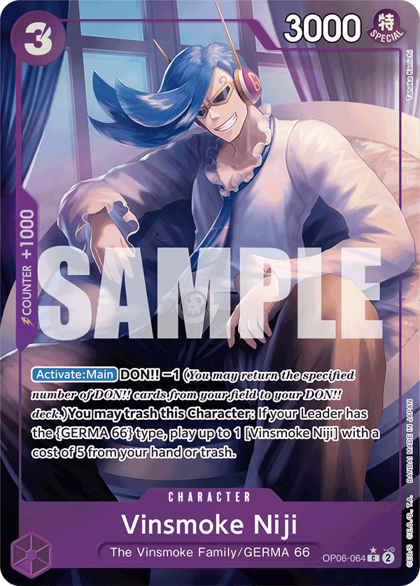 Vinsmoke Niji (Character) (OP06-064) (PRB01 Reprint) (C) (Full Art)