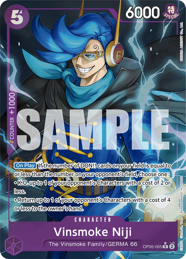Vinsmoke Niji (Character) (OP06-065) (PRB01 Reprint) (R) (Alternate Art)