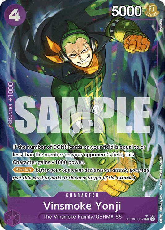 Vinsmoke Yonji (Character) (OP06-067) (PRB01 Reprint) (R) (Full Art)