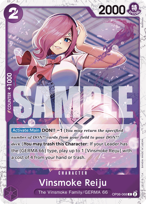 Vinsmoke Reiju (Character) (OP06-068) (PRB01 Reprint) (C) (Jolly Roger Stamp)