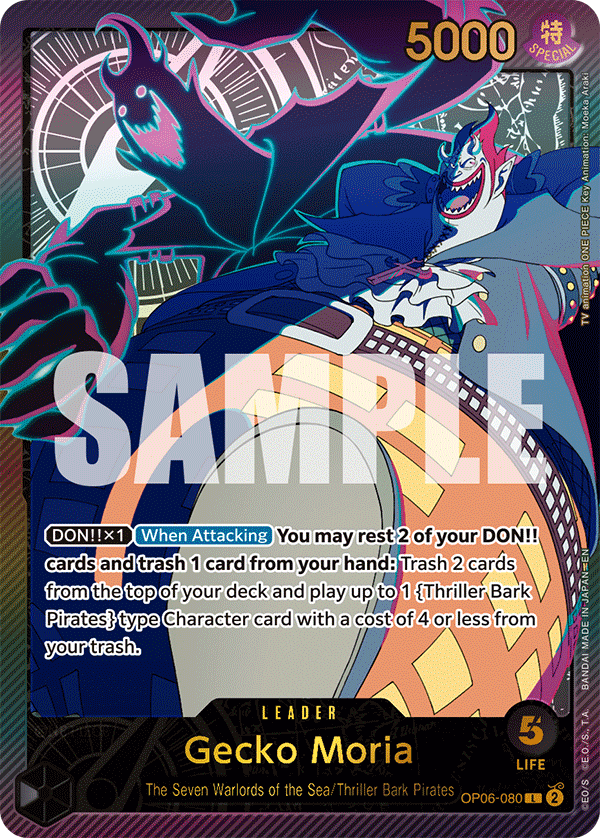 Gecko Moria (Leader) (OP06-080) (Alternate Art) (GOLD)
