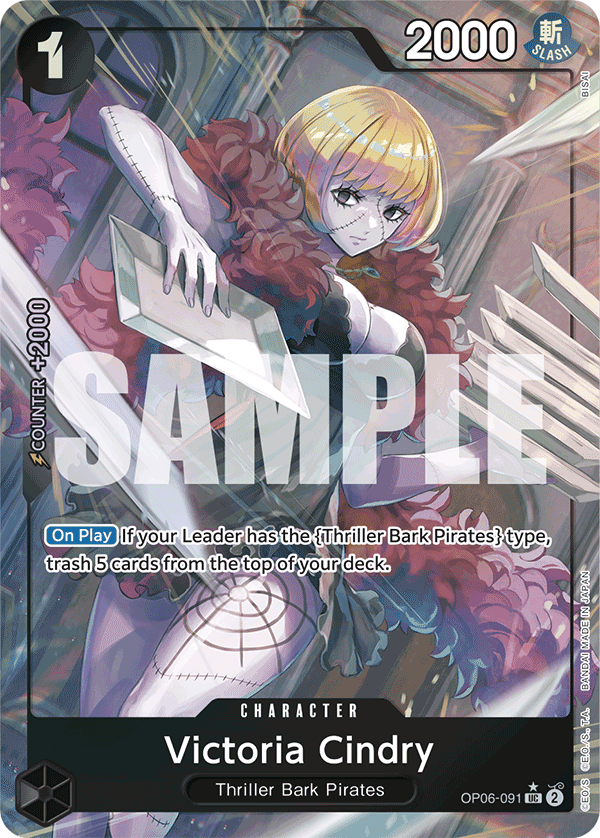 Victoria Cindry (Character) (OP06-091) (PRB01 Reprint) (UC) (Full Art)