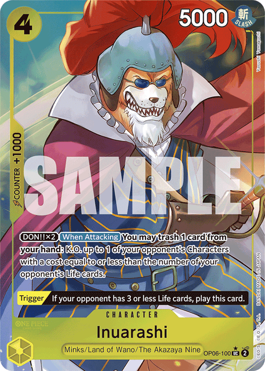 Inuarashi (Character) (OP06-100) (PRB01 Reprint) (UC) (Full Art)