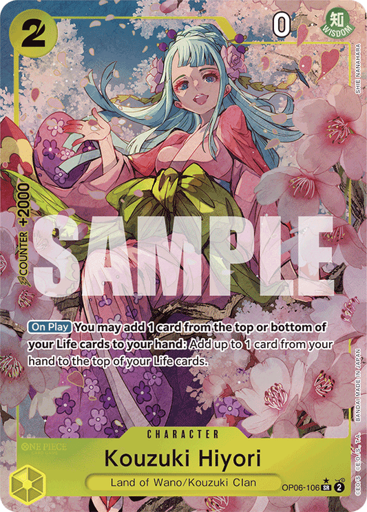 Kouzuki Hiyori (Character) (OP06-106) (PRB01 Reprint) (SR) (Alternate Art)