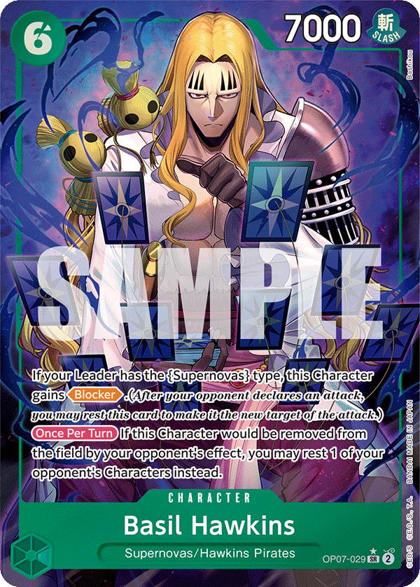 Basil Hawkins (Character) (OP07-029) (SR) (Alternate Art)