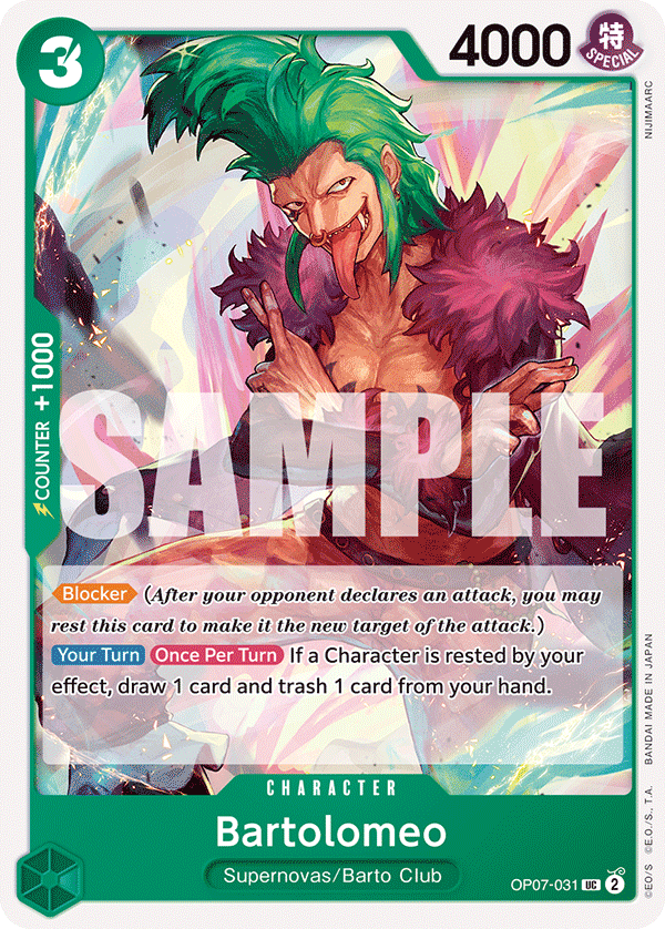 Bartolomeo (Character) (OP07-031) (UC)