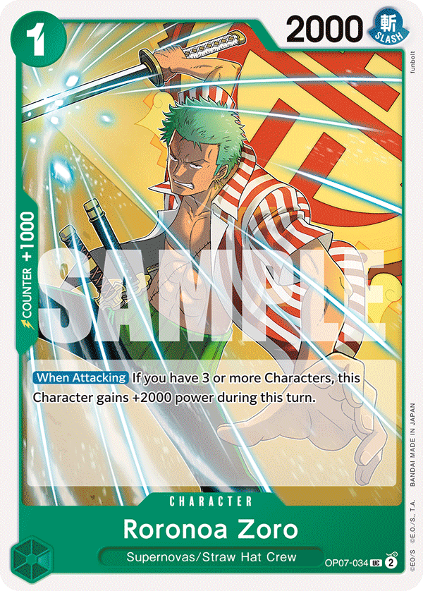 Roronoa Zoro (Character) (OP07-034) (UC)