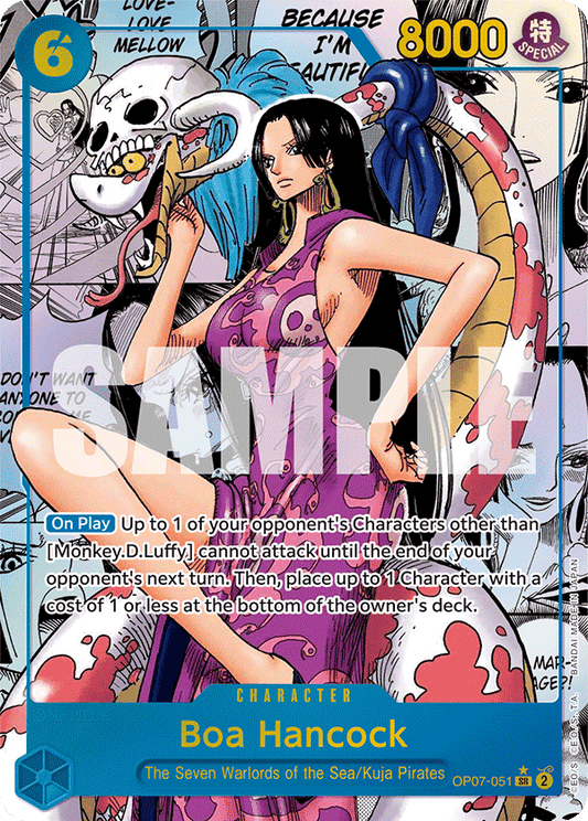 Boa Hancock (Character) (OP07-051) (SR) (Alternate Art) (Manga Rare)