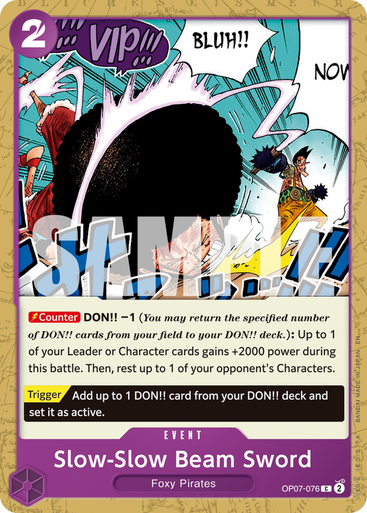 Slow-Slow Beam Sword (Event) (OP07-056) (C) (NON-FOIL) (PRB02)