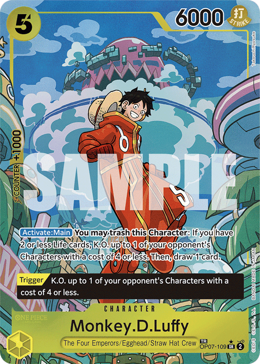 Monkey D Luffy (Character) (OP07-109) (SR) (Treasure Rare)