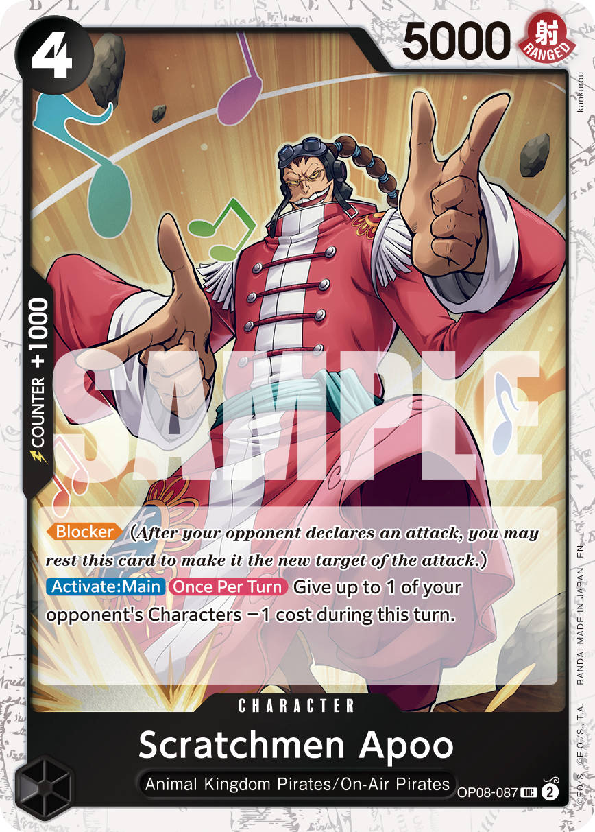 Scratchmen Apoo (Character) (OP08-087) (UC) (FOIL) (PRB02)