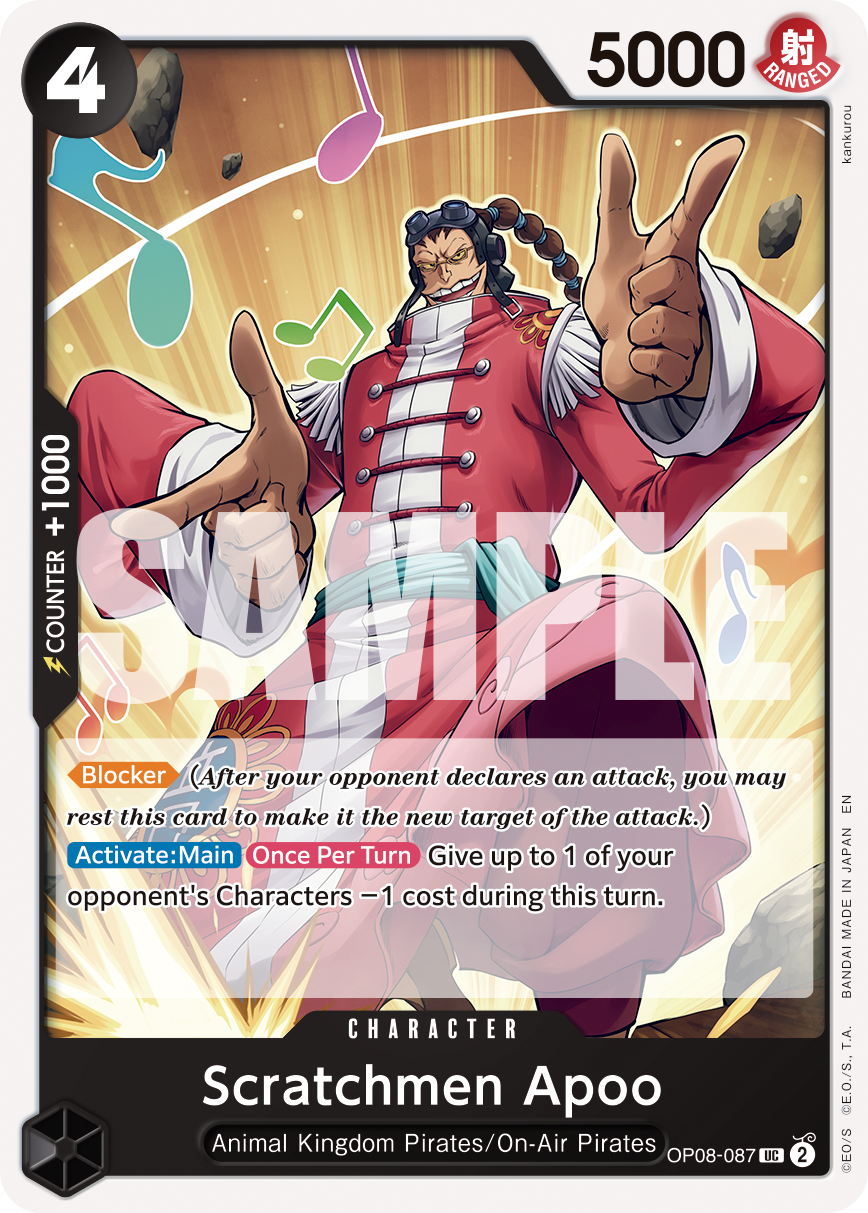 Scratchmen Apoo (Character) (OP08-087) (UC) (NON-FOIL) (PRB02)