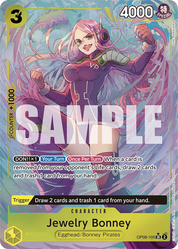 Jewelry Bonney (Character) (OP08-105) (SR) (Alternate Art)