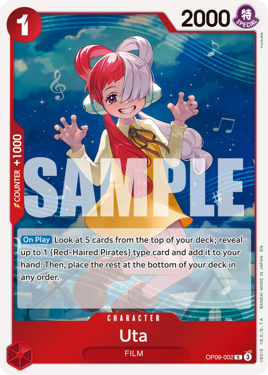 Uta (Character) (OP09-002) (R) (FOIL) (PRB02)