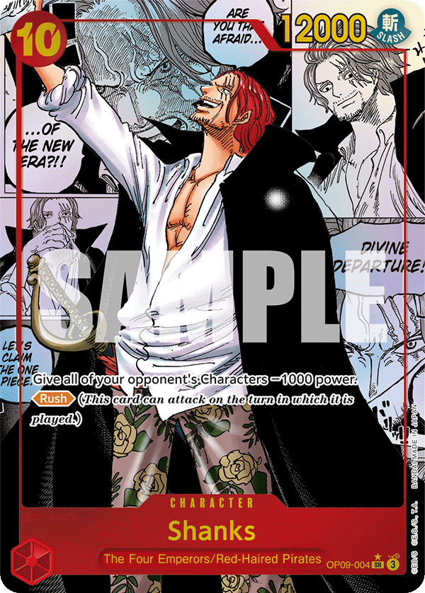 Shanks (Character) (OP09-004) (SR) (Alternate Art) (Manga Rare)