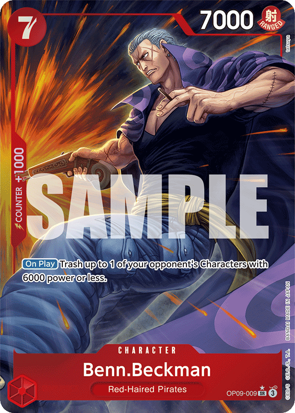 Benn Beckman (Character) (OP09-009) (SR) (Alternate Art)