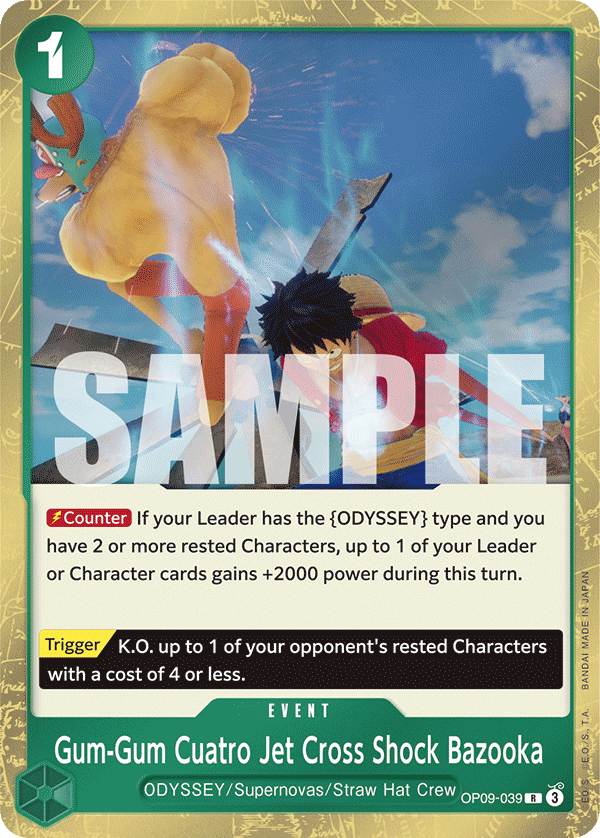Gum-Gum Cuatro Jet Cross Shock Bazooka (Event) (OP09-039) (R)