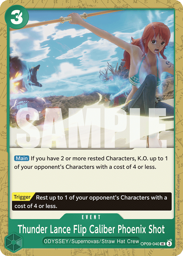 Thunder Lance Flip Caliber Phoenix Shot (Event) (OP09-040) (UC)