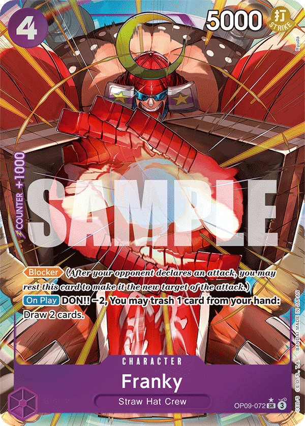 Franky (Character) (OP09-072) (SR) (Alternate Art)